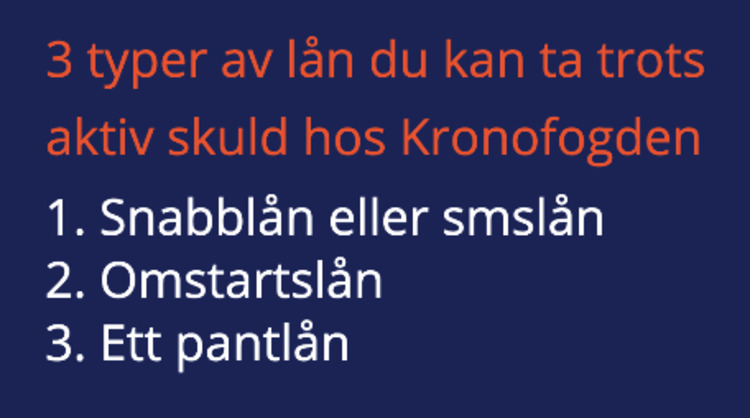 lån trots aktiv skuld hos kronofogden